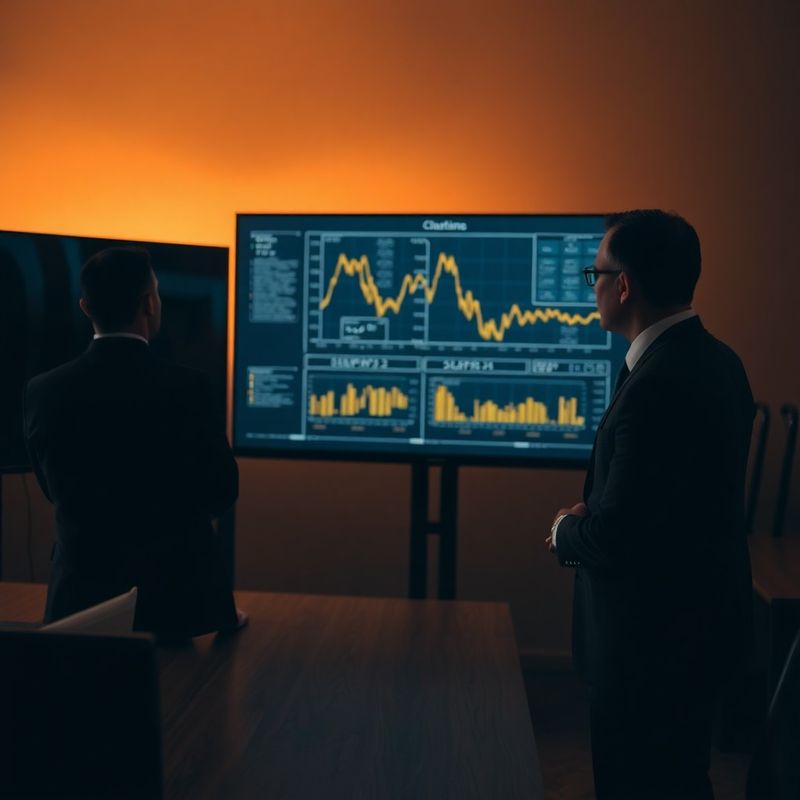 Doi profesioniști analizând o diagramă structurată pe un monitor într-un birou din Craiova